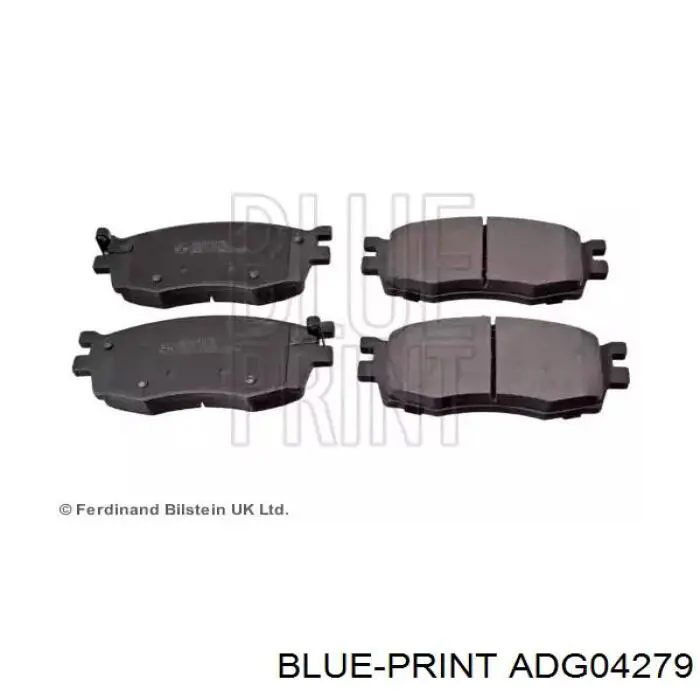 Sapatas do freio dianteiras de disco Blue Print ADG04279 preço, a partir de 29,49 USD