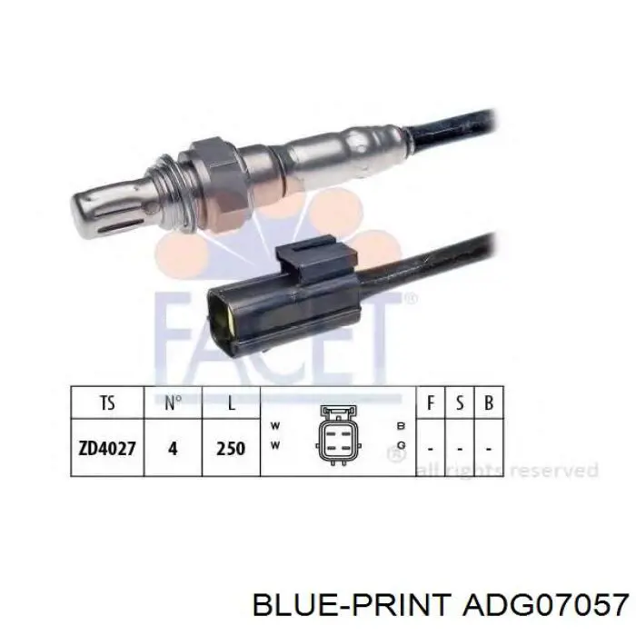Sonda lambda, sensor de oxigênio até o catalisador 96475 NGK