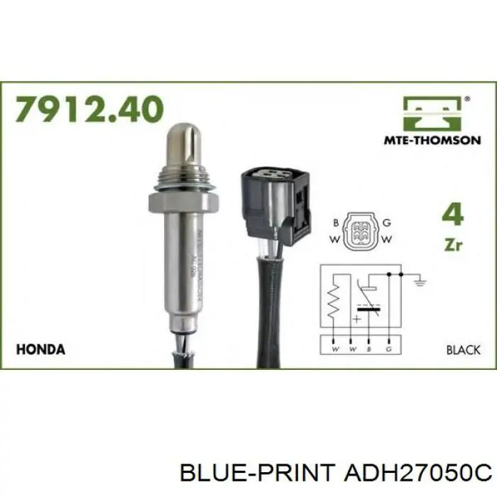 Sonda lambda, sensor de oxigênio ADH27050C Blue Print