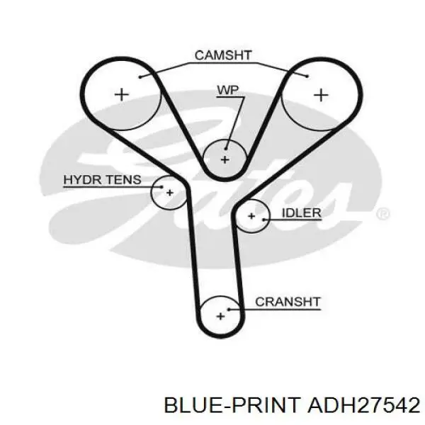 Correia do mecanismo de distribuição de gás ADH27542 Blue Print