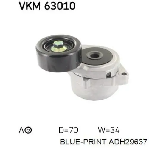 Rolo de reguladora de tensão da correia de transmissão MPQ1300 Magneti Marelli
