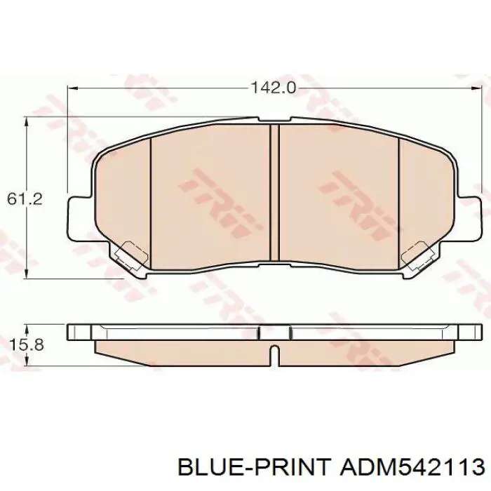 Sapatas do freio dianteiras de disco Blue Print ADM542113 preço, a partir de 34,97 USD
