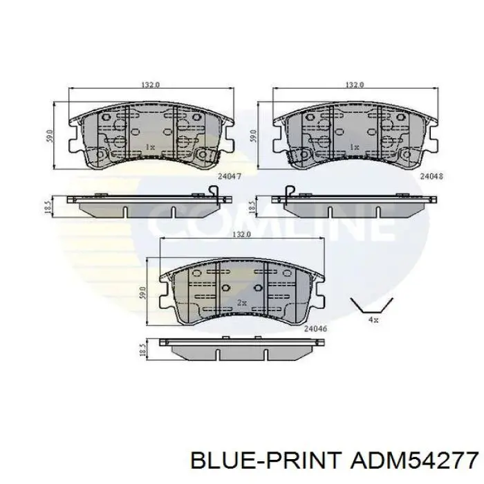 Compre ADM54277 Blue Print Sapatas do freio dianteiras de disco