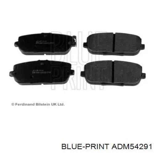 Compre ADM54291 Blue Print Sapatas do freio traseiras de disco