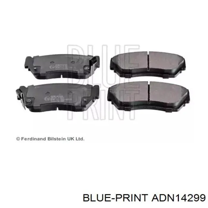 Sapatas do freio dianteiras de disco Blue Print ADN14299 preço, a partir de 26,62 USD