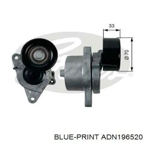 Rolo de reguladora de tensão da correia de transmissão Blue Print ADN196520 preço, a partir de 36,52 USD