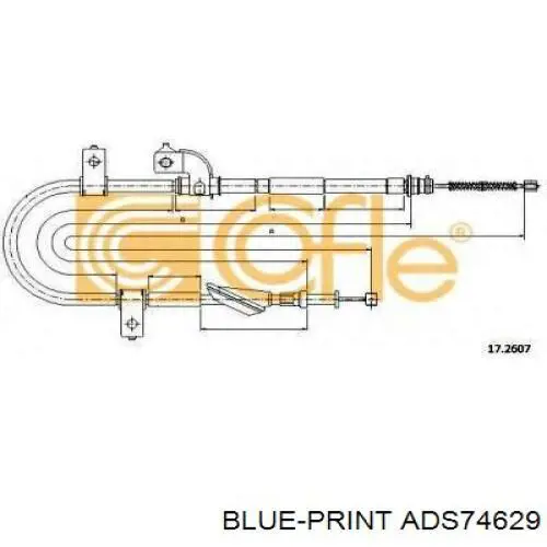 Compre 26012AA031 Subaru Cabo do freio de estacionamento traseiro direito