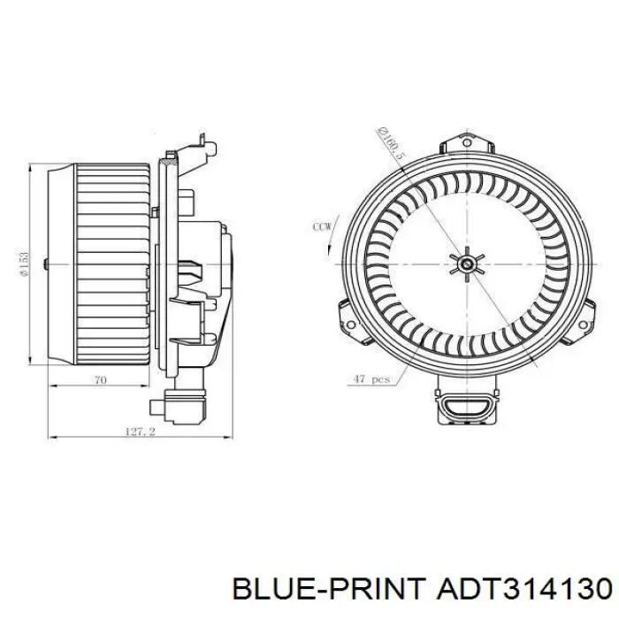 Compre ADT314130 Blue Print Motor de ventilador de forno (de aquecedor de salão)