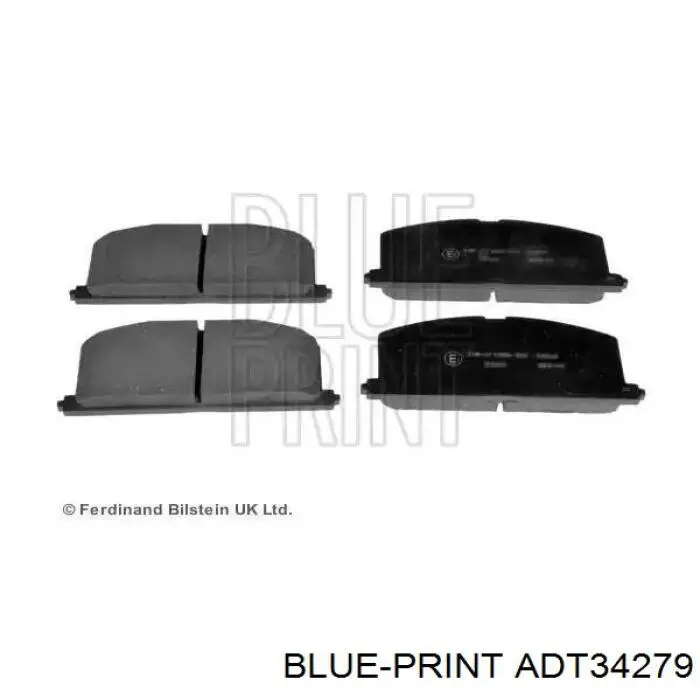 Sapatas do freio dianteiras de disco Blue Print ADT34279 preço, a partir de 21,05 USD