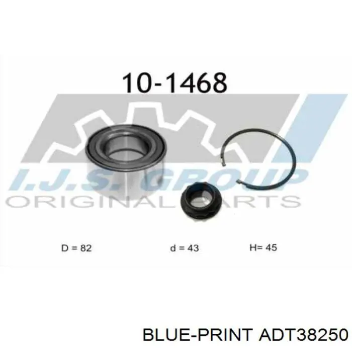 Compre ADT38250 Blue Print Rolamento de cubo dianteiro