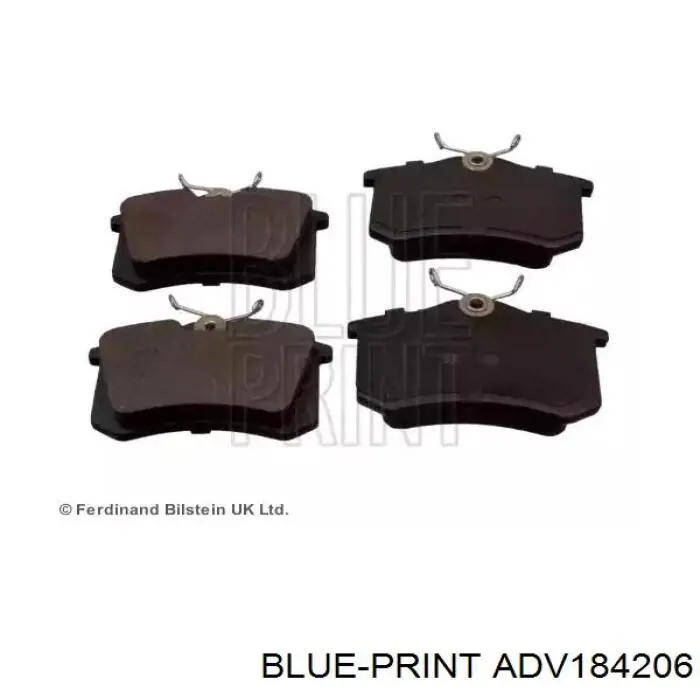 Sapatas do freio traseiras de disco Blue Print ADV184206 preço, a partir de 19,17 USD