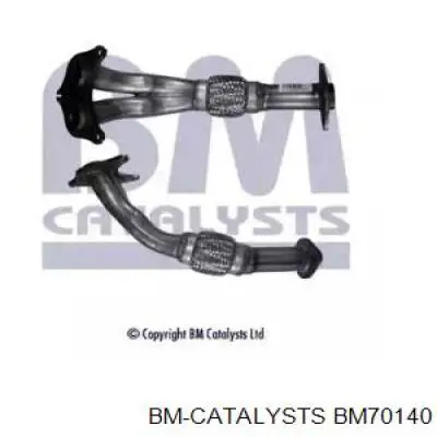 BM70140 BM Catalysts Tubo de admissão dianteiro (calças) do silenciador