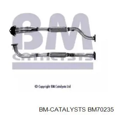 BM70235 BM Catalysts Tubo de admissão dianteiro (calças) do silenciador