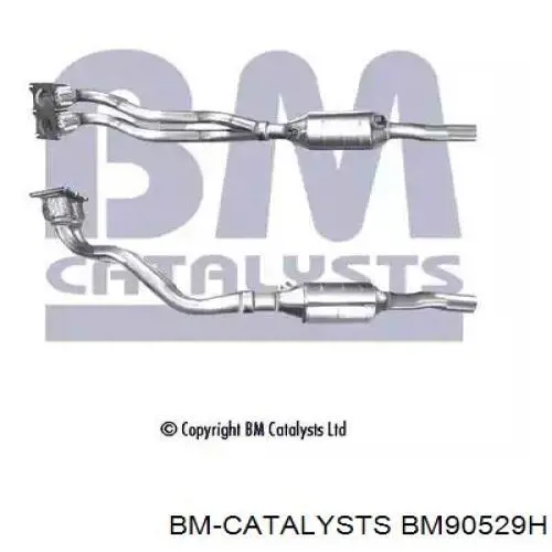 BM90529H BM Catalysts Tubo de admissão dianteiro (calças) do silenciador