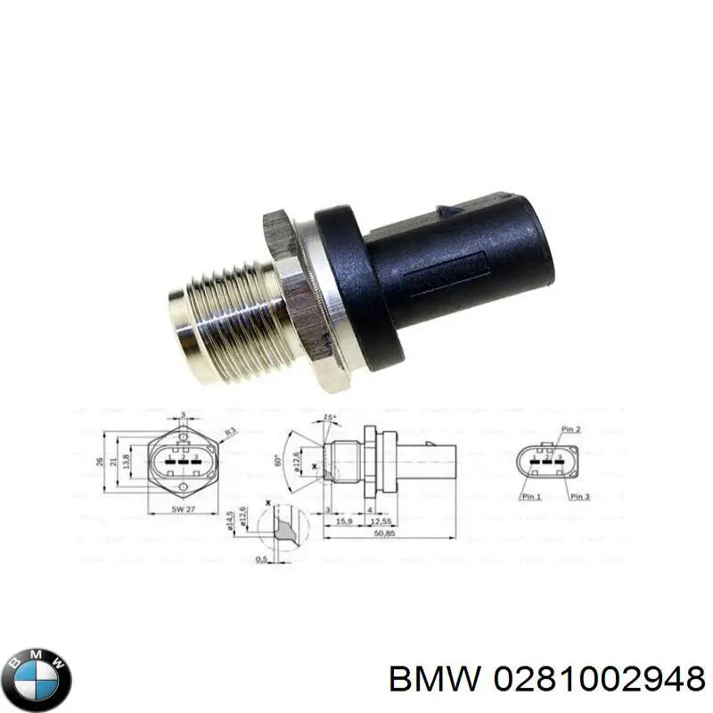 Sensor de pressão de combustível BMW 0281002948 preço, a partir de 56,64 USD