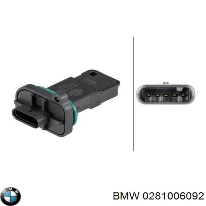 Sensor de fluxo (consumo) de ar, medidor de consumo M.A.F. - (Mass Airflow) BMW 0281006092 preço, a partir de 64,22 USD