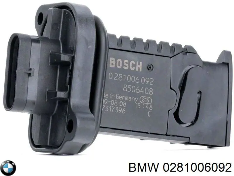 0281006092 BMW Sensor de fluxo (consumo) de ar, medidor de consumo M.A.F. - (Mass Airflow)