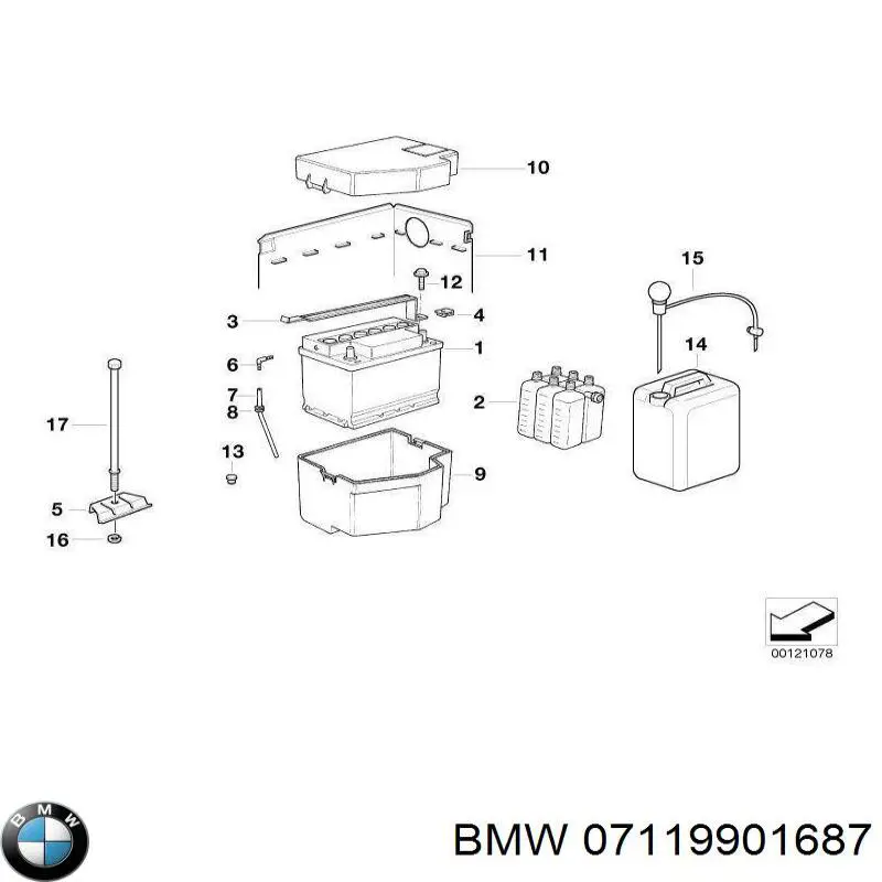 Compre 07119901687 BMW Parafuso de fixação de braço oscilante dianteiro, inferior