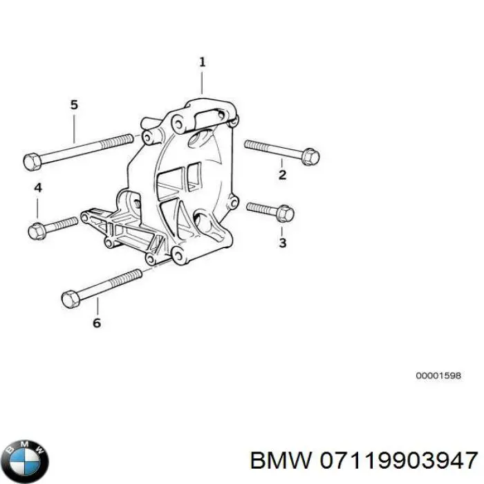 Compre 07119903947 BMW Parafuso de fixação de braço oscilante dianteiro, inferior