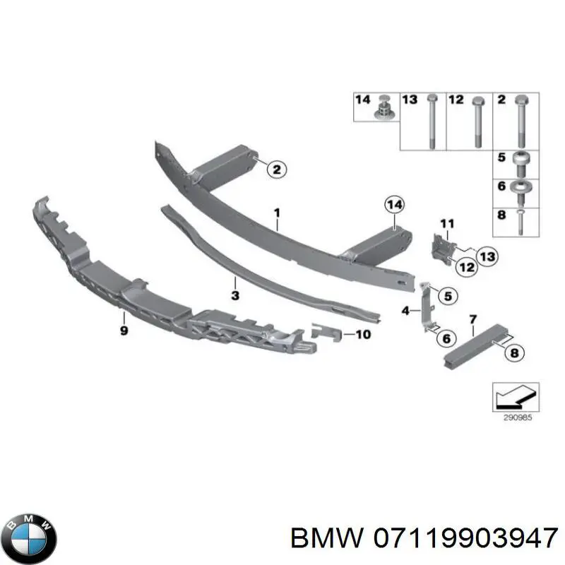 Parafuso de fixação de braço oscilante dianteiro, inferior BMW 07119903947 preço, a partir de 14,02 USD