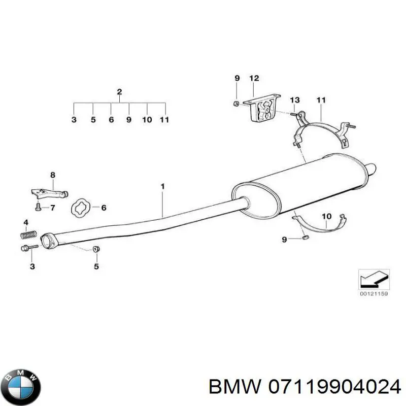 07119904024 BMW Parafuso (porca) de fixação