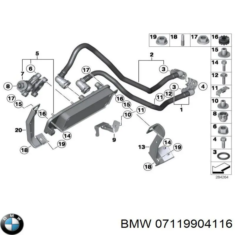 07119904116 BMW Parafuso de cabeça de motor (CBC)