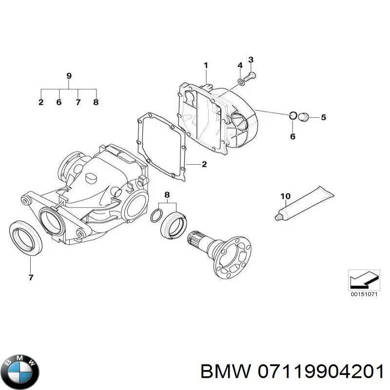 07119904201 BMW Arruela do injetor superior