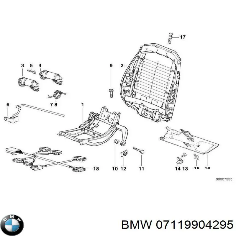 07119904295 BMW Parafuso (porca) de fixação
