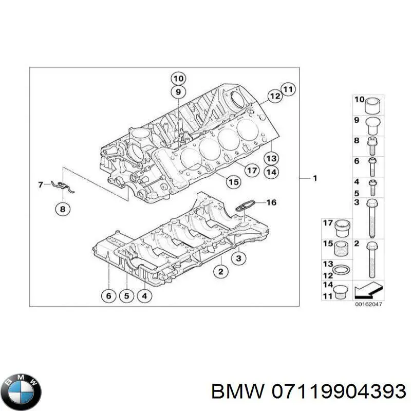 Compre 07119904393 BMW Tampão de panela de motor