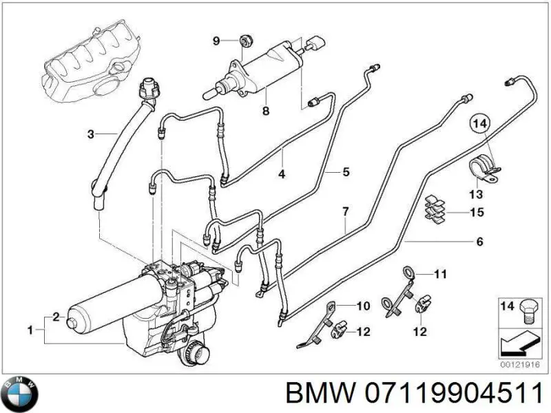 07119904511 BMW Parafuso de fixação de braço oscilante dianteiro, inferior