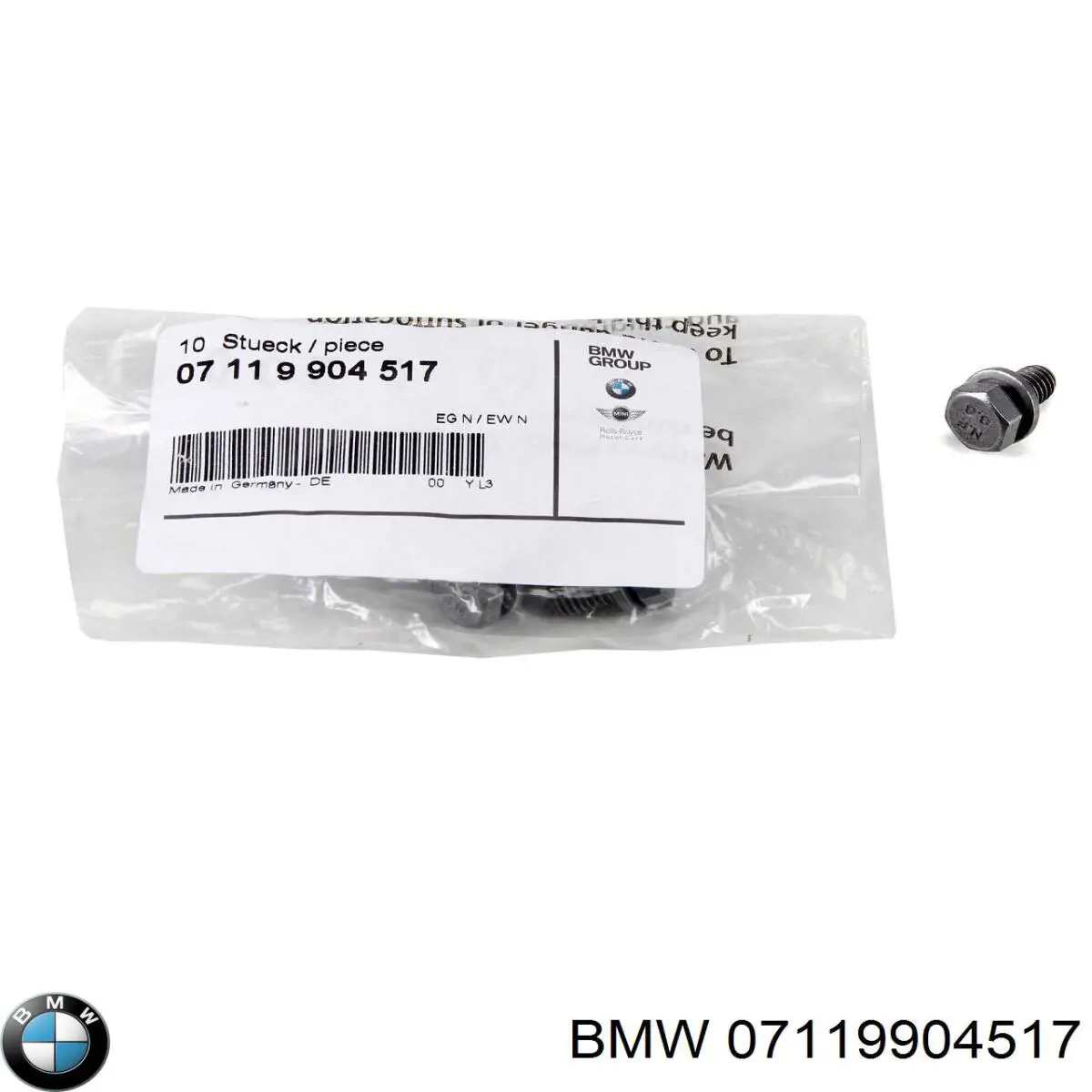 07119904517 BMW Parafuso de fixação de braço oscilante dianteiro, inferior