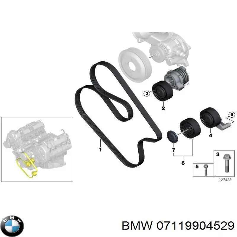 07119904529 BMW Parafuso de cabeça de motor (CBC)