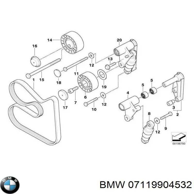 07119904532 BMW Parafuso de cabeça de motor (CBC)