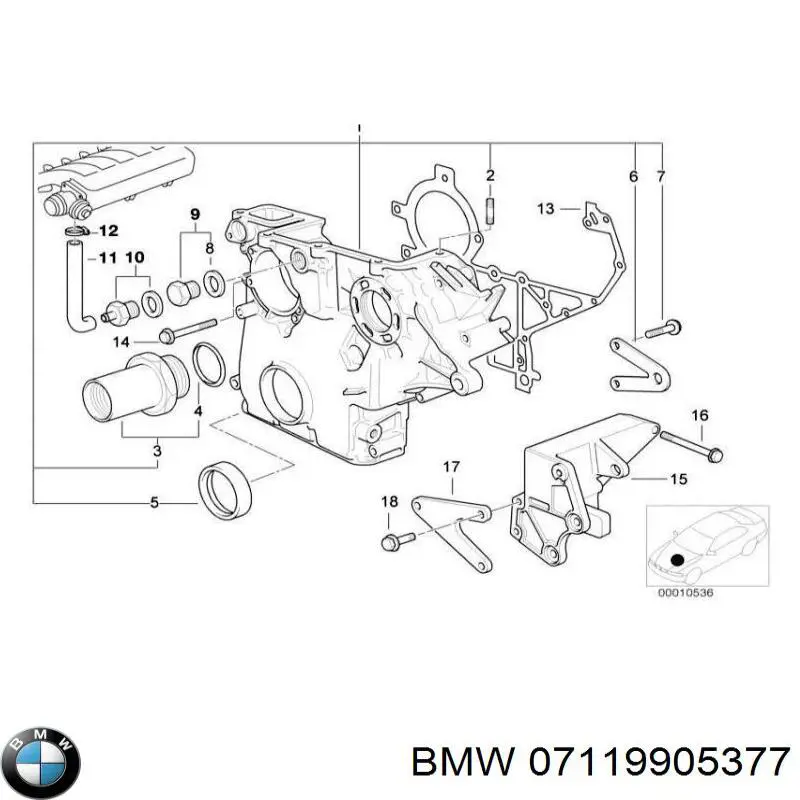 07119905377 BMW Parafuso de fixação de braço oscilante dianteiro, inferior