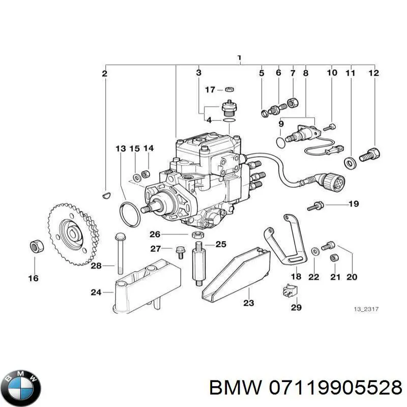 Compre 07119905528 BMW Parafuso de fixação de braço oscilante dianteiro, inferior