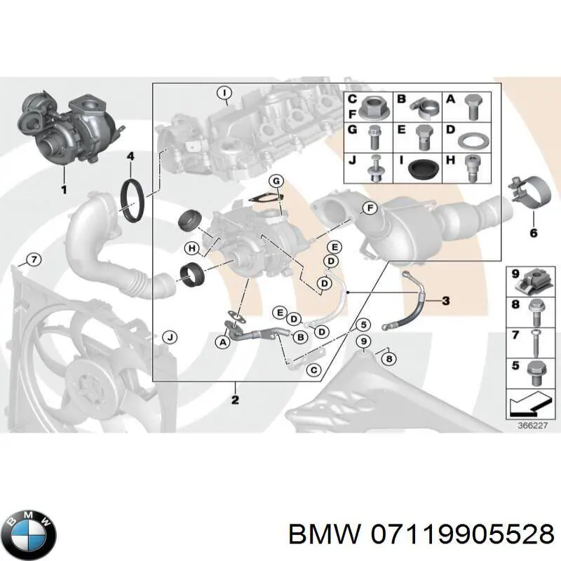 07119905528 BMW Parafuso de fixação de braço oscilante dianteiro, inferior