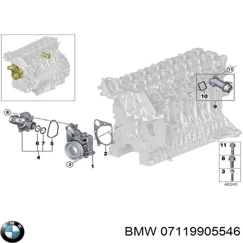 Compre 07119905546 BMW Parafuso de fixação de braço oscilante dianteiro