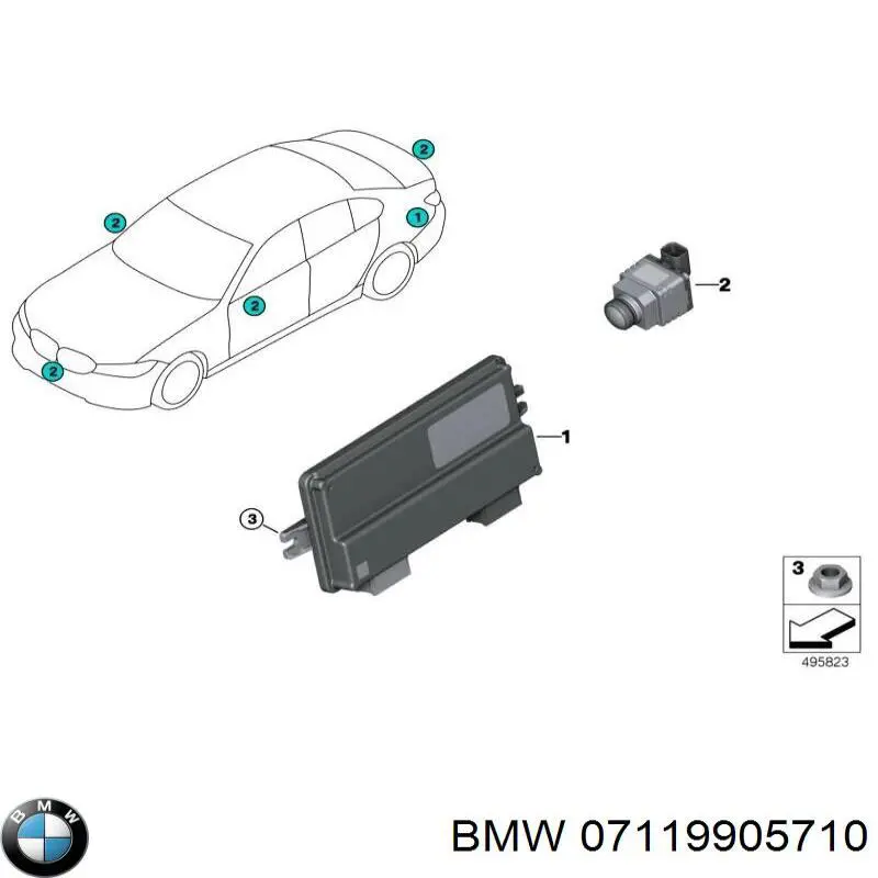 Compre 61611382282 BMW Porca de fixação de tubo de admissão do silenciador (de calças)
