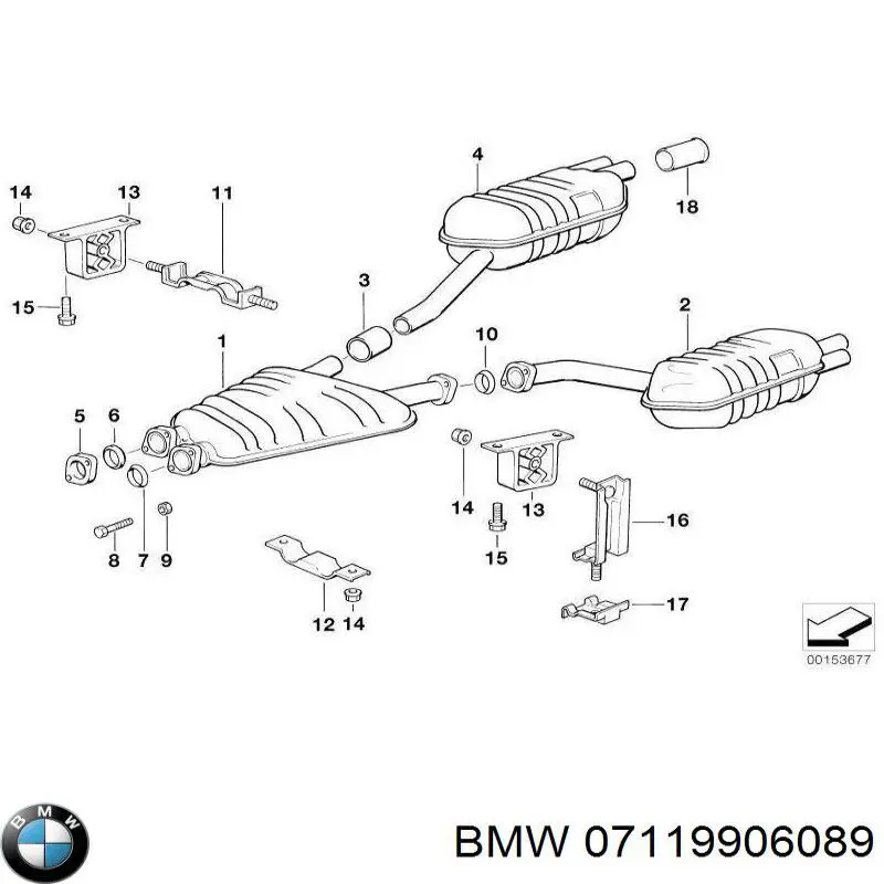 07119906089 BMW Parafuso (porca) de fixação