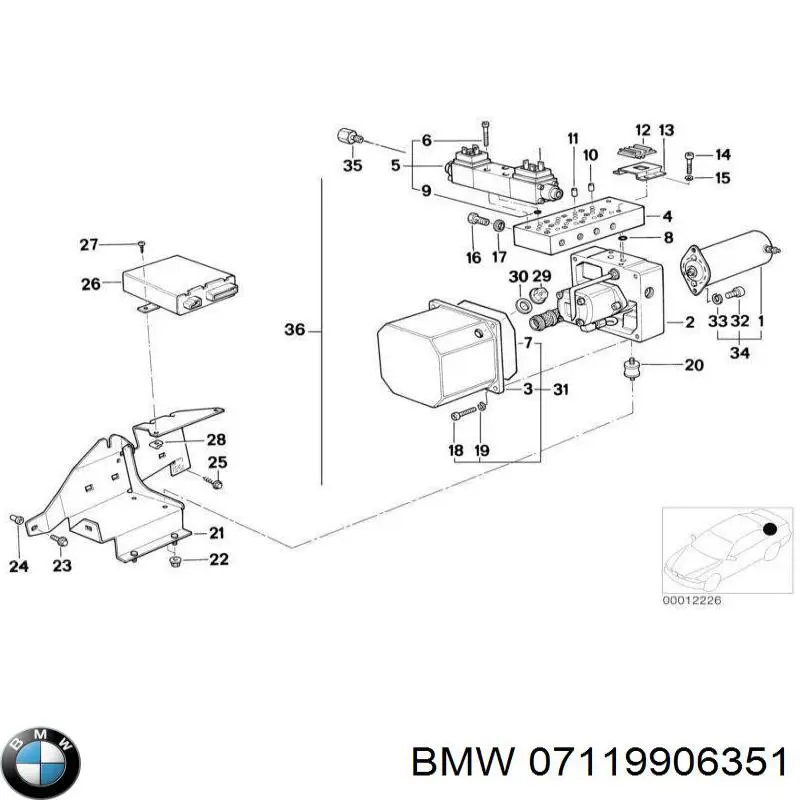 07119906351 BMW Vedante de bomba de água