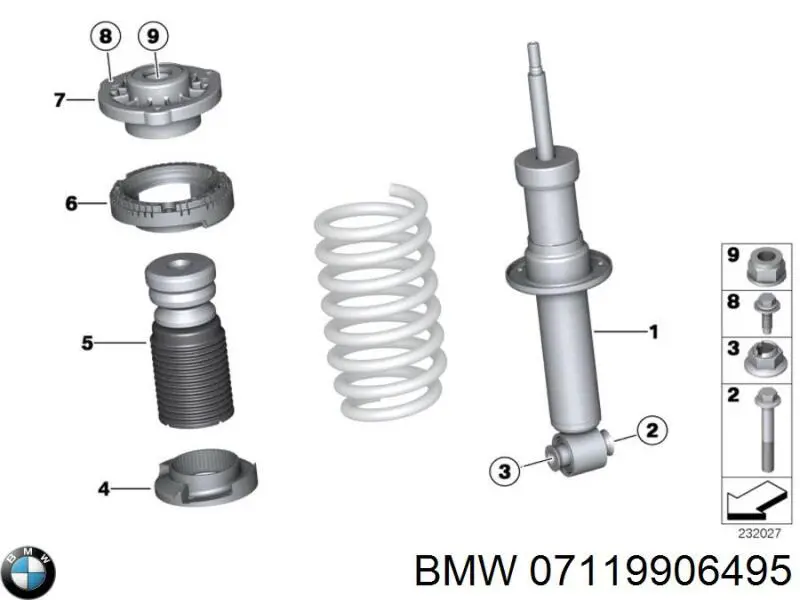 07119906495 BMW Parafuso de fixação de braço oscilante dianteiro