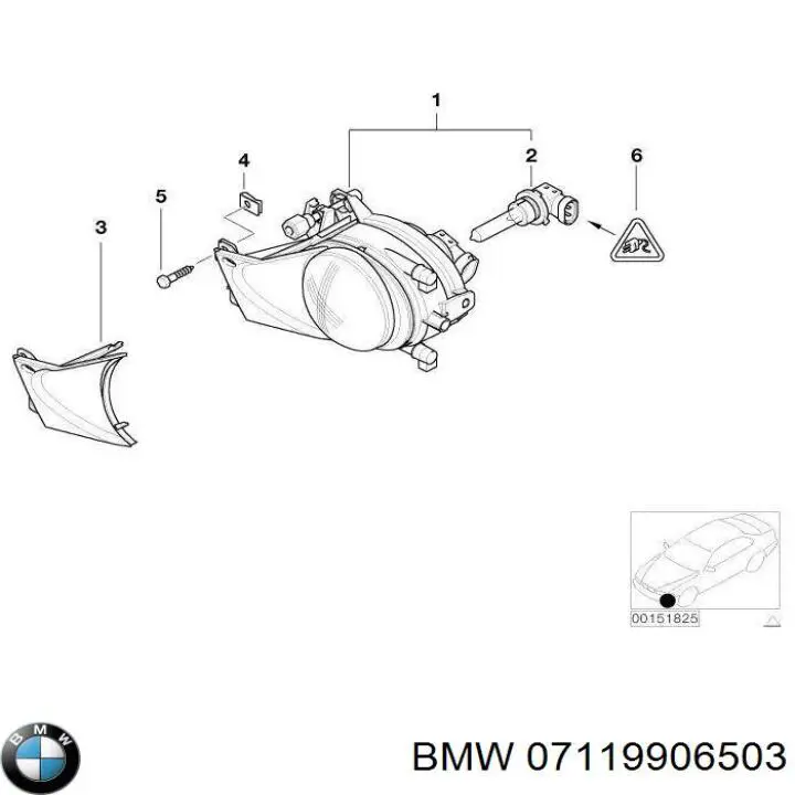 Compre 07119906503 BMW Lâmpada halógena