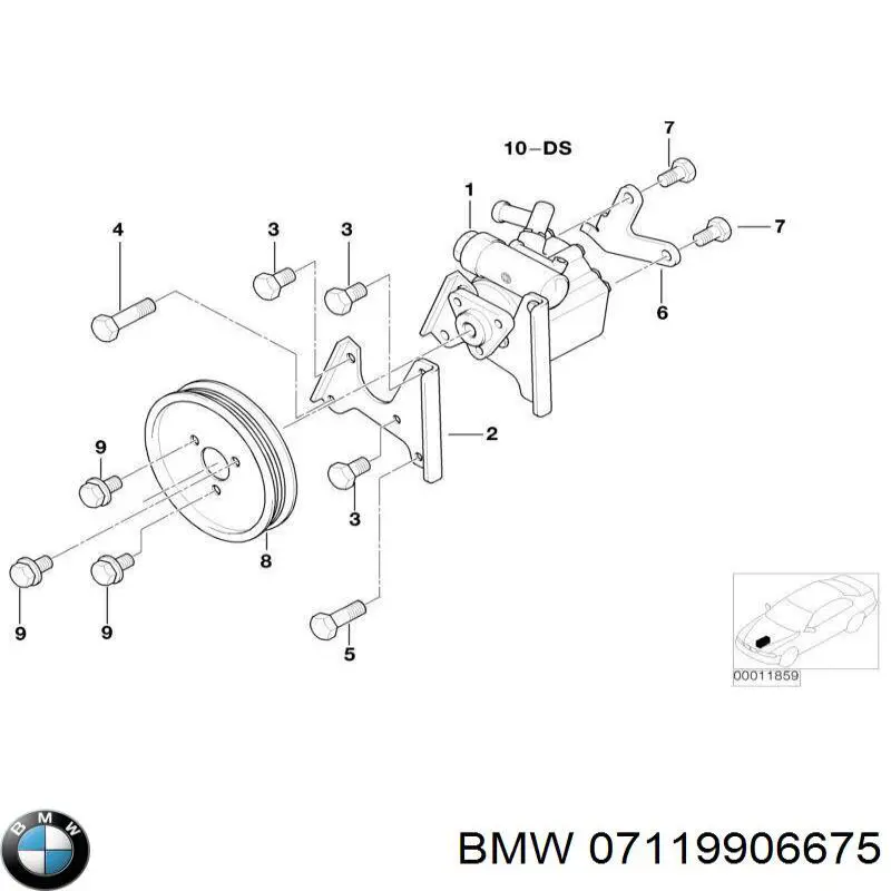 Compre 07119906675 BMW Parafuso de fixação de braço oscilante dianteiro, inferior