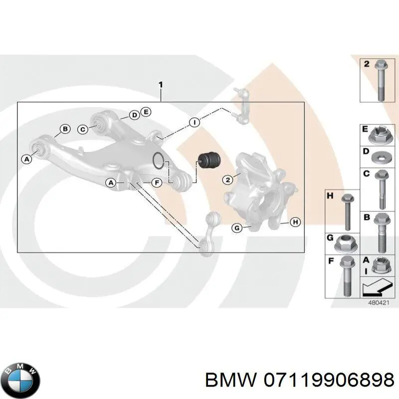 Parafuso de fixação de braço oscilante dianteiro BMW 07119906898 preço, a partir de 9,83 USD