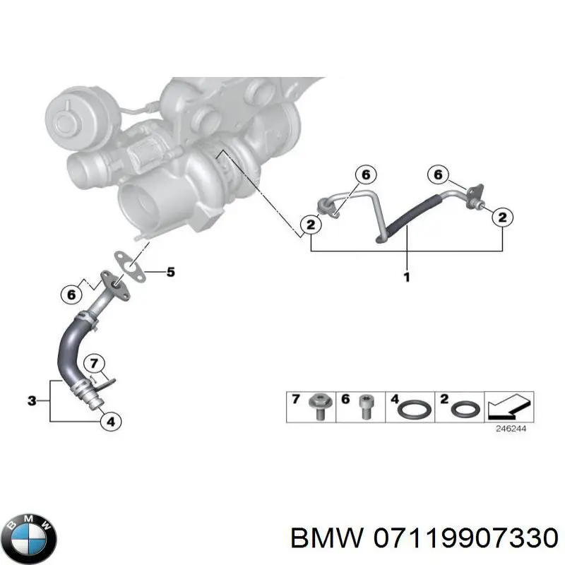 Vedante (anel) de mangueira de esfriamento de turbina, de fornecimento BMW 7119907330 preço, a partir de 3,83 USD