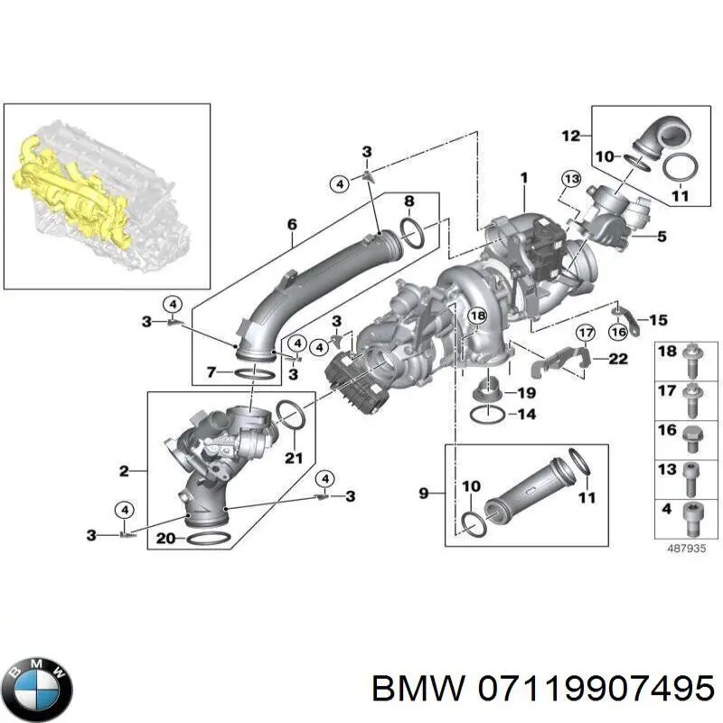 Vedante de tampa do gargalho de enchimento de óleo BMW 07119907495 preço, a partir de 8,34 USD