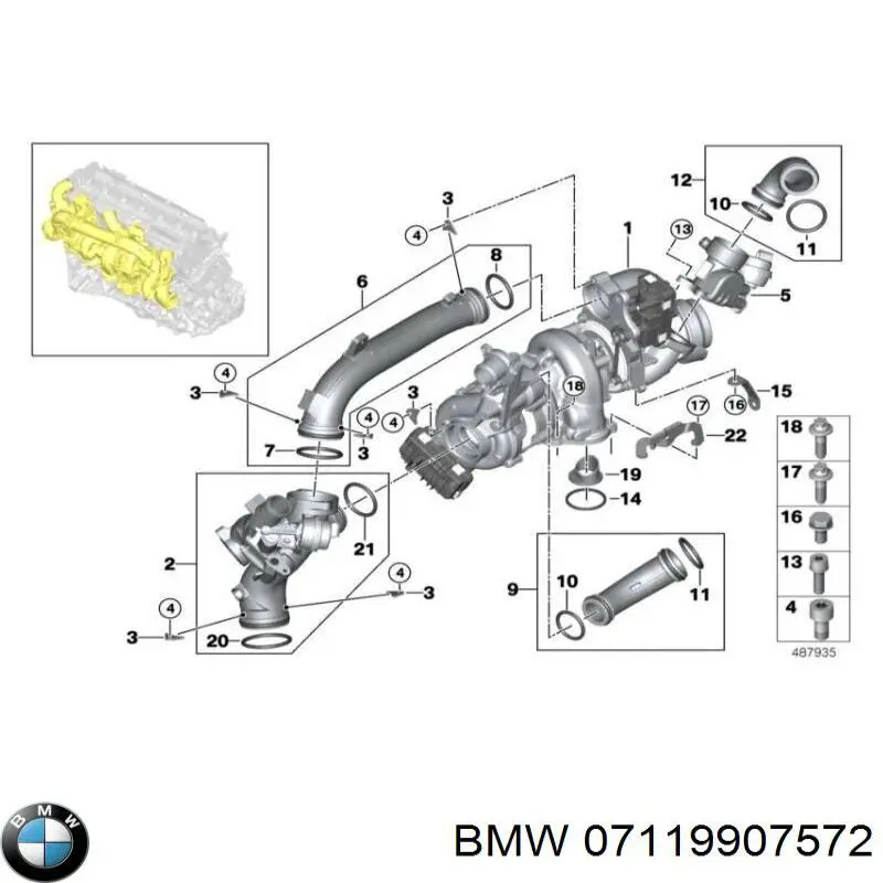Vedante de tampa do gargalho de enchimento de óleo BMW 07119907572 preço, a partir de 5,39 USD