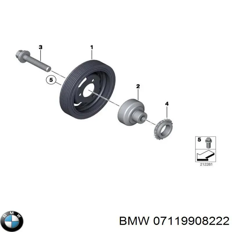 Parafuso da polia de cambota BMW 07119908222 preço, a partir de 1,58 USD