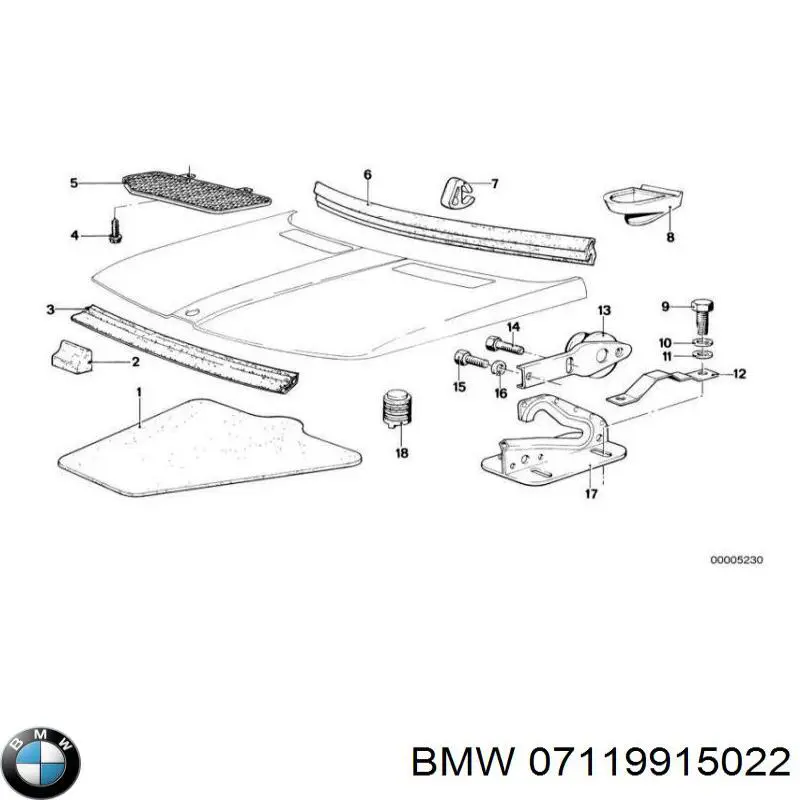 Parafuso de fixação de braço oscilante dianteiro, inferior BMW 07119915022 preço, a partir de  
