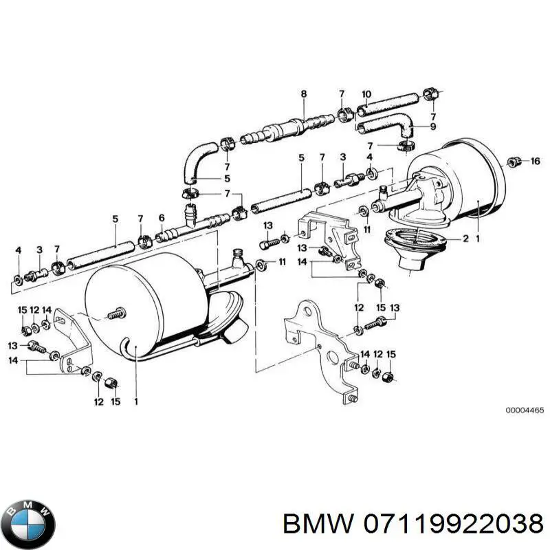 Compre 07119905729 BMW Porca de fixação de tubo de admissão do silenciador (de calças)